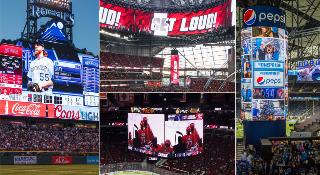 An Image Which Reflecting The Stadium Displays And Digital Billboards For Promoting The Business.